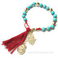 Turkey Lucky Eye Tassel Bracelet Turquoise Beads Bracelet